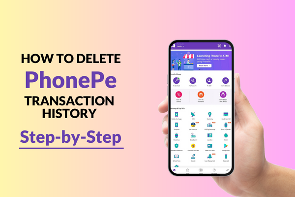 how to delete phonepe history