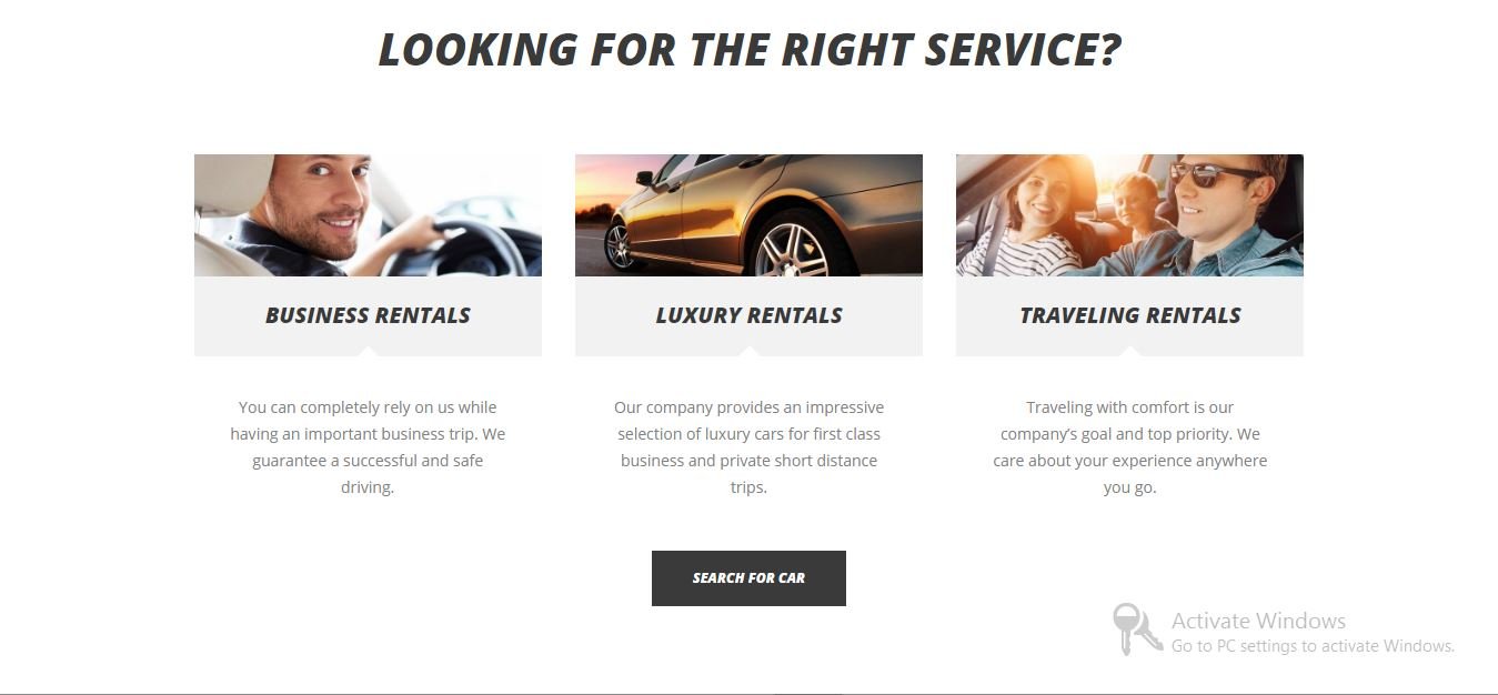 Cars4Rent taxi wordpress website