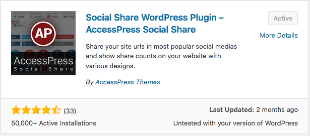 Social Share plugin WordPress