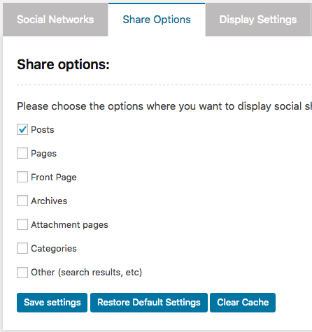 enable social sharing on blog posts