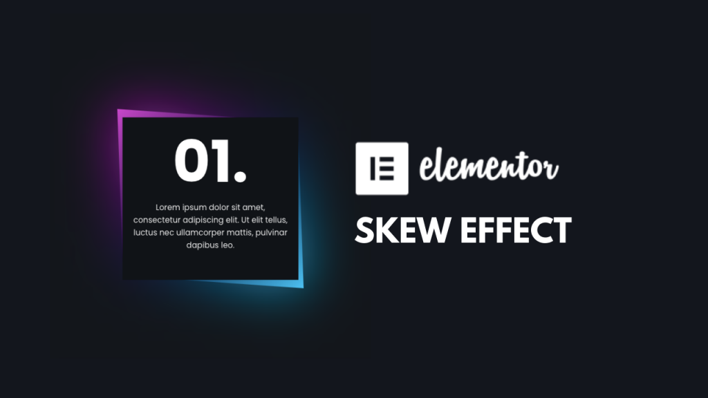 Skew Effect Elementor