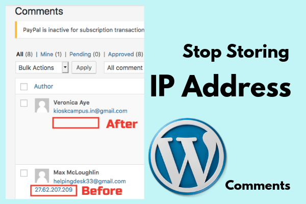 stop storing IP address