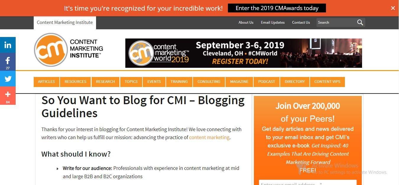 content marketing institute guest posting wordpress website