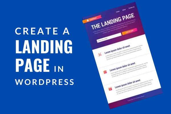 How To Create A Landing Page In WordPress Step By Step 